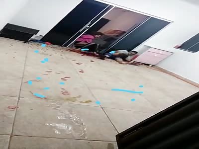 He killed his father-in-law and wife with a knife