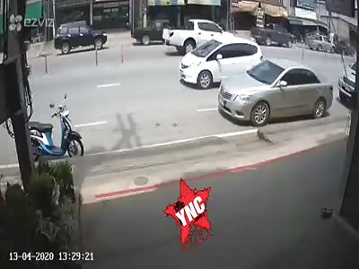 Motorcyclist crushed by truck