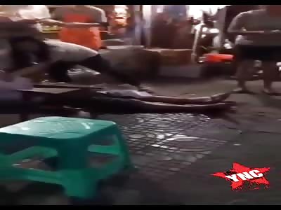 He was beaten to death on the street