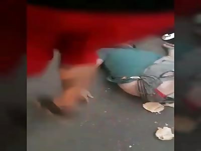 Bad day to go out on a motorcycle, couple collides with truck