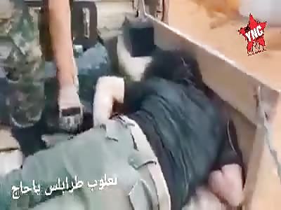 One of the corpses that the rebel militia