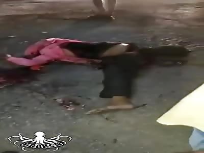 two motorcyclists were crushed by truck