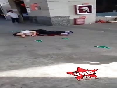 damn bitch, caught after stabbing her victim