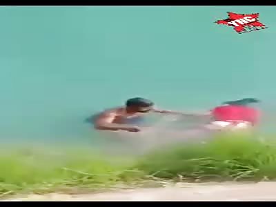 wtf, steal money from woman corpse floating in water