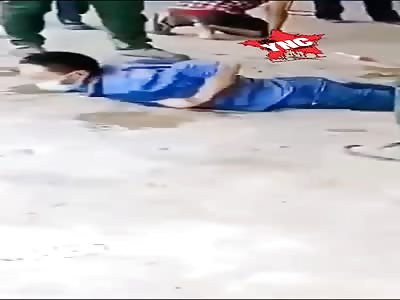 Thief beaten.