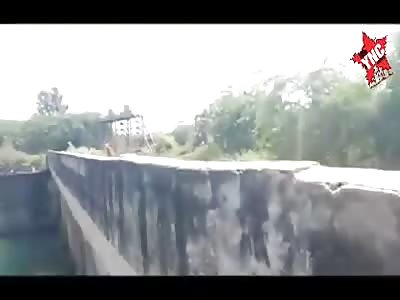 Corpses floating in the water