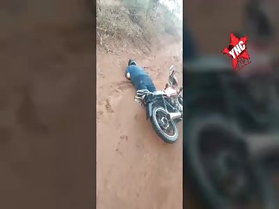 Biker shot dead.