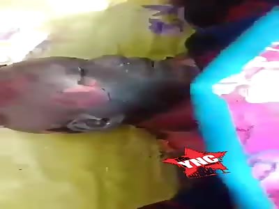 Corpse of burnt chief.