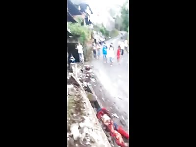 Brutal accident leaves carnage on the ground.