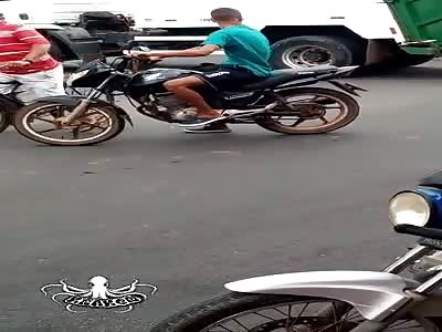 Head crushed by truck