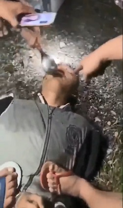 Moron Forced to Eat Shit