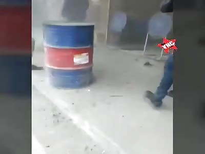 Aftermath of the car bomb explosion