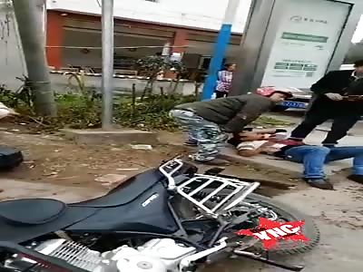 the man was stabbed in the head