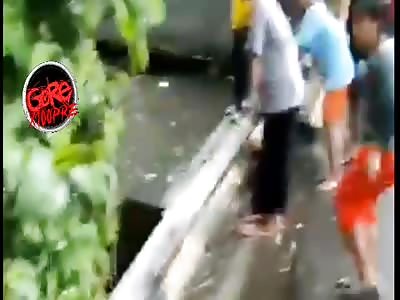 Garbage is thrown into rivers