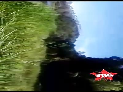 Corpse floating in the water