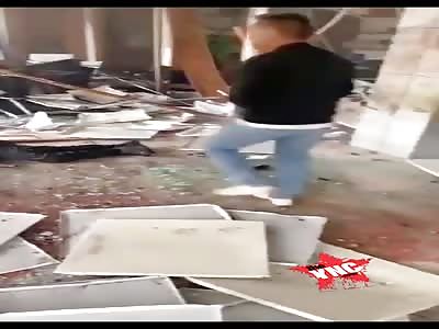 Bomb exploded in Guangzhou (aftermath).