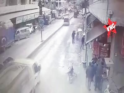 Die crushed by truck