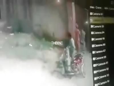 Hitman unloads his pistol