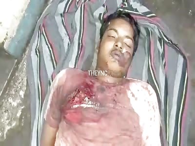 The young man was shot dead