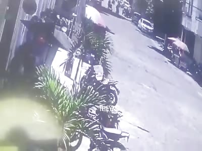 Hitman kills his victim by shooting 