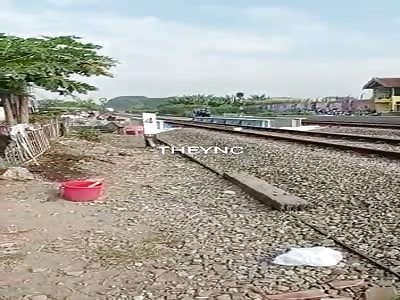 Students run over by the train