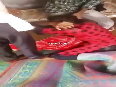 Woman beaten by husband