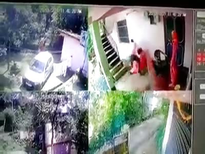 Woman screams as she is beaten by her brother-in-law