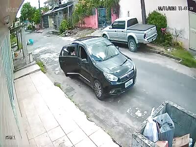 Stabbed inside his car