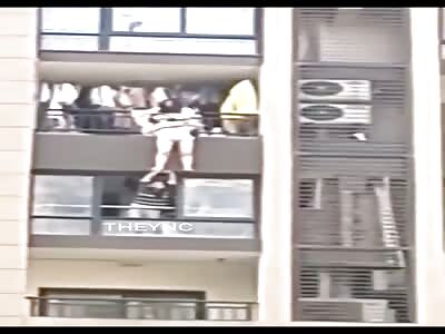 Naked woman falls to her death