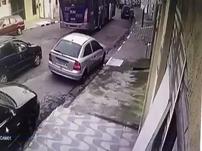 Woman crushed by bus