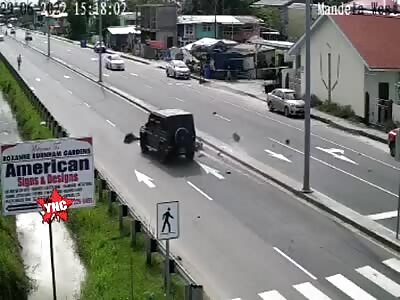 Couple on motorcycle hit