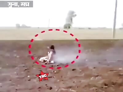 They set the woman on fire