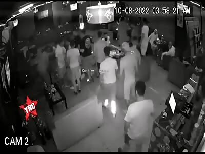 Cafe owner attacked with machetes