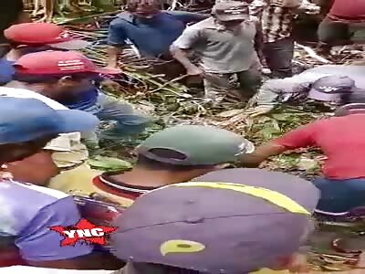 Finding of buried lifeless man