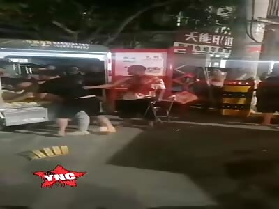 Pear seller stabbed in fight