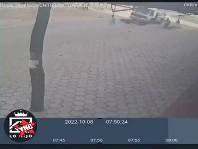 Die under the tires of the truck