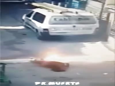 Death Caught on CCTV: Woman electrocuted when stepping on high voltage cable