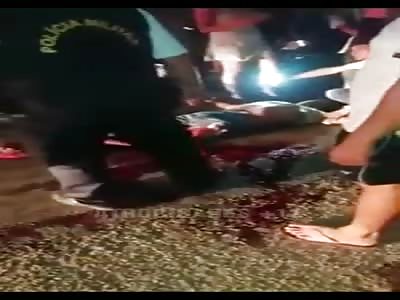 fatal accident! man with legs shattered