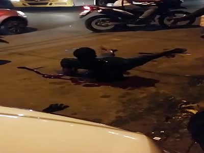 brutal accident! a lot of blood spilled