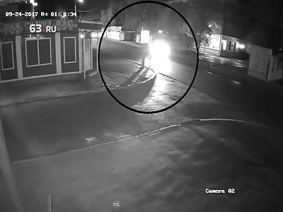 Russian man gets hit by a car