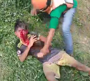 Two thieves Caught stealing receives punishment from people