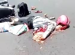 Woman Brains and Guts leave Complete Mess on Street 