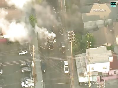 Overloaded Bomb Disposal Truck Explodes, (better quality).