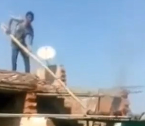 Electrical Worker Slowly Frying