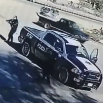 Police Officers Literally Swept Away