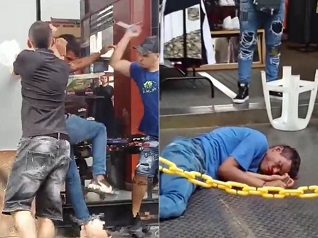 Thief Chased By Violent Mob And Stabbed In The Neck