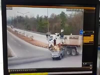 accident. automobile vs truck