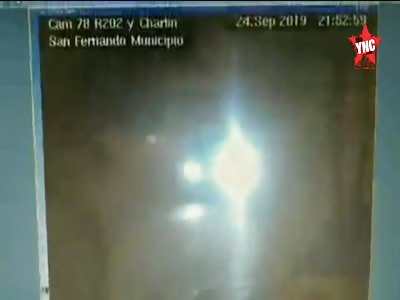 The moment when a thief rammed and killed a motorcyclist with a stolen