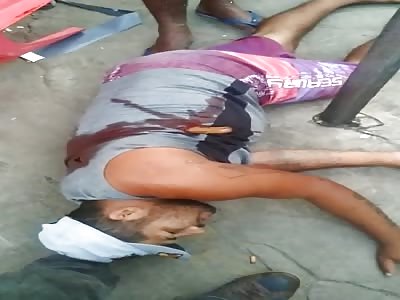 Butcher Knife Left in Man as He Takes His Last Few Gasps