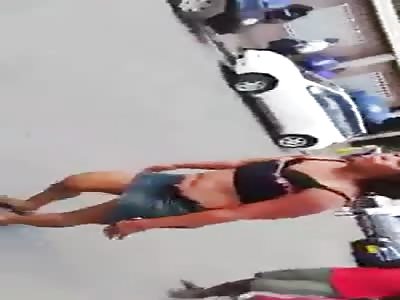 African woman stripped naked